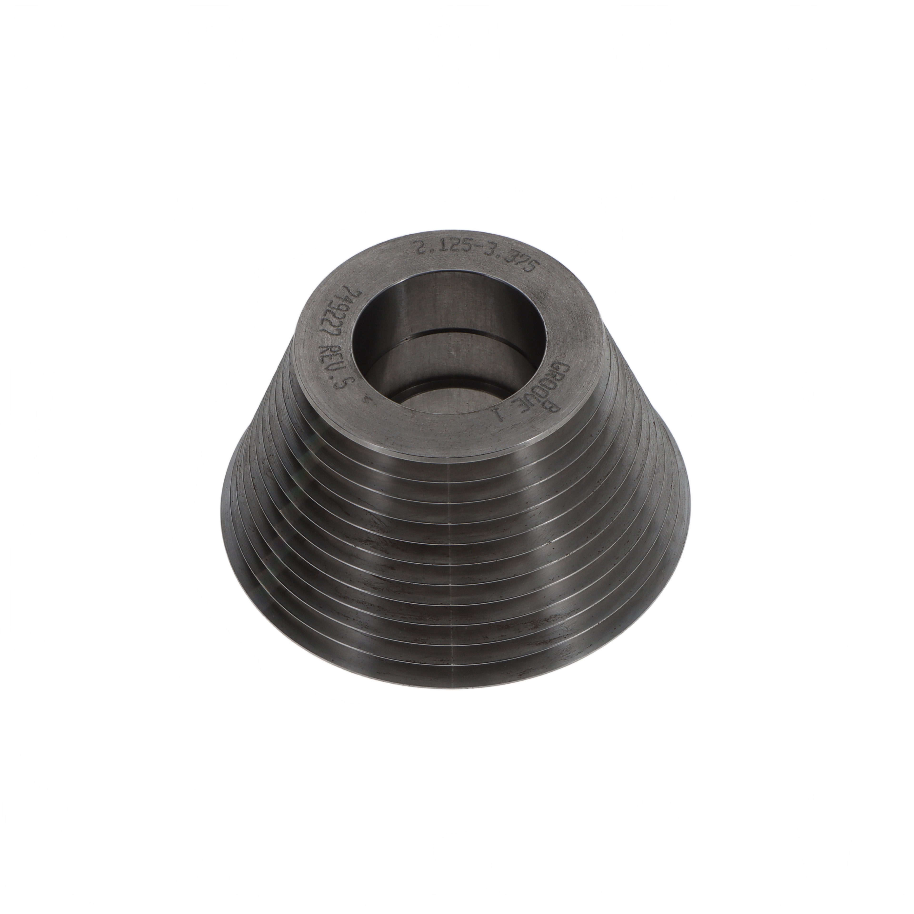 Stepped Precast Pulley (Small), Step Sizes 2.125" - 3.375"